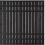 Schwarzer Sichtschutzzaun Rustik aus Nadelholz, 180x180 cm, für den Garten.