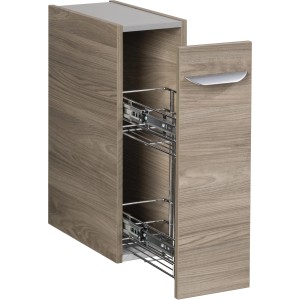 Fackelmann Bad-Hängeschrank Luxor in Steinesche, 20 cm breit, mit Auszügen.