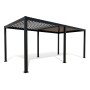 Best Cadiz Terrassenüberdachung, 360x530x250 cm, mit verstellbarem Lamellendach und Regenrinne.