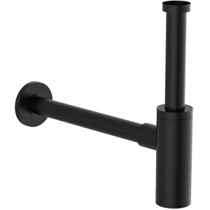 Kirchhoff Design Siphon in Schwarz Matt für Waschbecken.