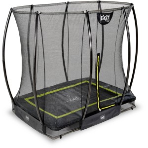EXIT Silhouette Bodentrampolin 153x214 cm mit Sicherheitsnetz, schwarz.