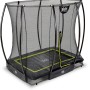 EXIT Silhouette Bodentrampolin 153x214 cm mit Sicherheitsnetz, schwarz.