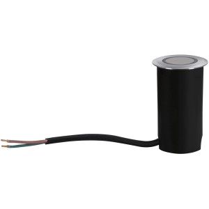 Paulmann LED-Bodeneinbaustrahler, rund, schwarz, insektenfreundlich für den Außenbereich.