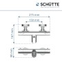 Schütte Thermostat Wannenarmatur London Chrom, Maße: 275x167x90mm, für komfortable Temperaturregelung.