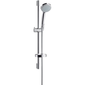 Hansgrohe Croma 100 Brauseset mit Brausestange und Seifenschale, Chrom.