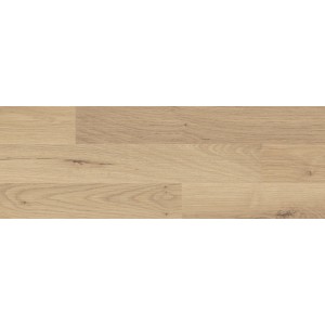 Living by Haro Laminat Muster Steineiche, 3-Stab Optik, helle Holzfarbe.