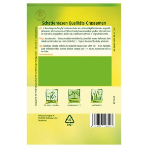 Quedlinburger Schattenrasen, 30g Packung. Saatgut für schattige Lagen.