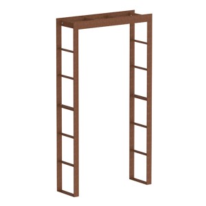 Unbeschichteter Eleo Rosenbogen Sorrento aus Stahl, 230x124x37cm, für Gartendekoration.