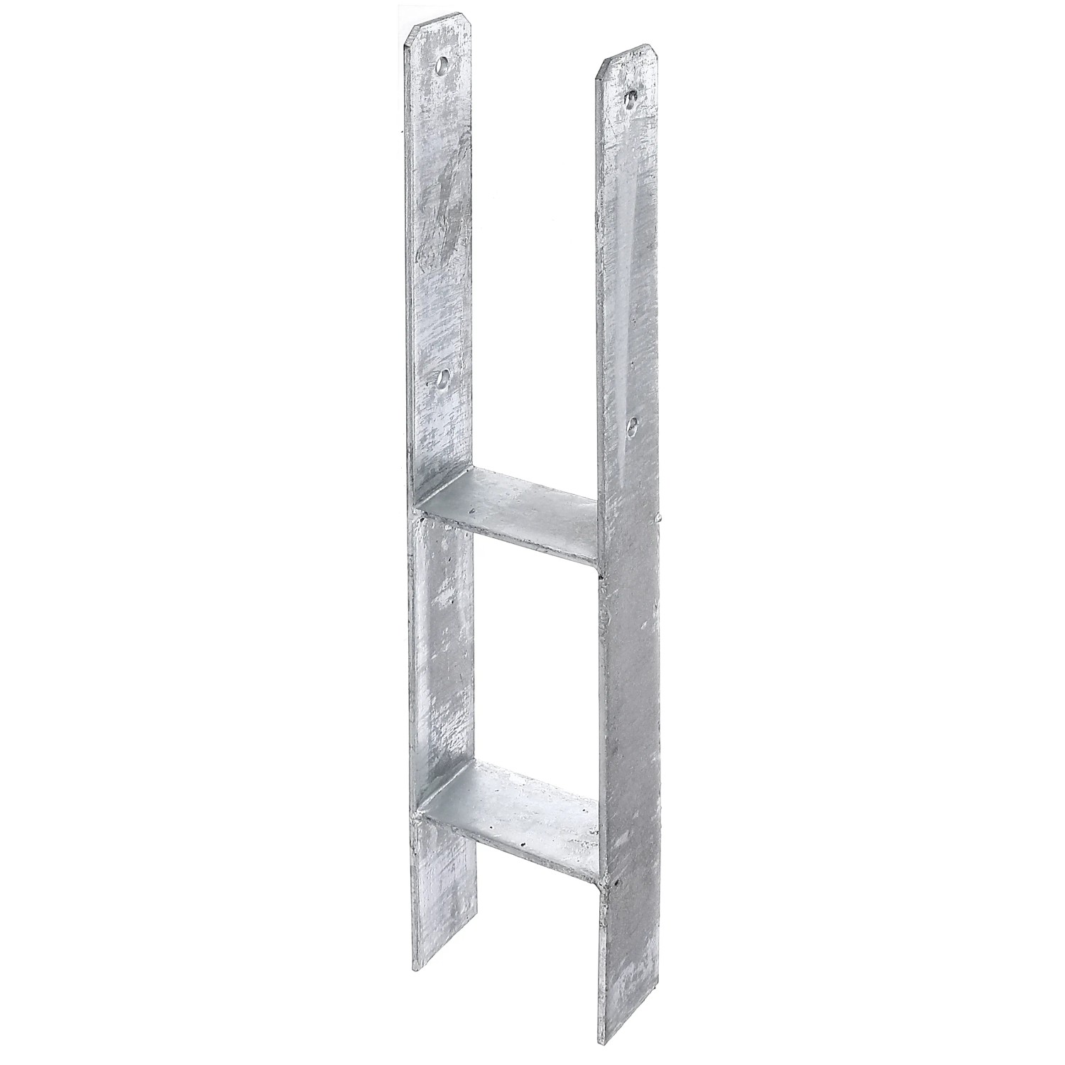 Feuerverzinkter Alberts H-Pfostenträger 116x300/600x60 mm zum Einbetonieren.