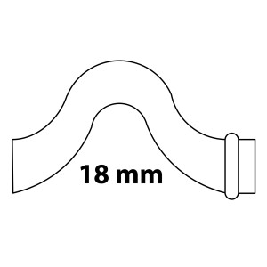 Kirchhoff CU-Überspringbogen, 18 mm, blank, mit Muffe für Pressfittings.