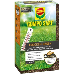 Packung Compo SAAT® Trocken-Rasen 1 kg für 40 m², Rasensamen für trockene Standorte.