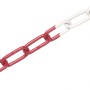 Rot-weiße Rundstahlkette (6 mm) als Meterware für Absperrungen.