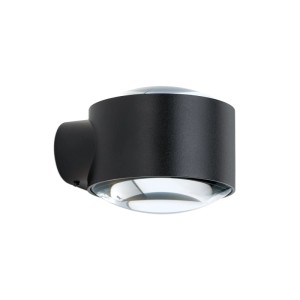Orion LED Außenwandleuchte schwarz, zylindrisch, Aluminium, dimmbar, Up/Down-Licht.