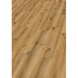 Klebe-Vinylboden Lorenzo Oak in Eichenoptik. Helle, lange und breite Dielen mit natürlicher Holzmaserung.