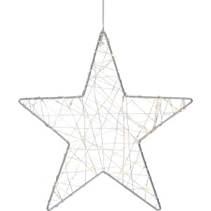 Metall-Stern (Ø 25 cm) mit warmweißen LEDs als Weihnachtsdeko für den Innenbereich.