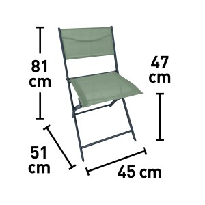 Klappstuhl Toconao Stahl Anthrazit-Grün