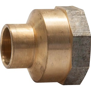 Löt-Übergangsmuffe aus Rotguss, 18 mm x 24,1 mm (Rp 3/4), für Kupferrohre.