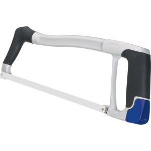 LUX Metallsäge Professional 300 mm mit grauem Bügel und blau-schwarzem Griff.