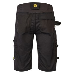 Schwarze Hans Schäfer Workwear Shorts Artemis Gr. 50 mit Taschen und Stretch-Einsätzen.