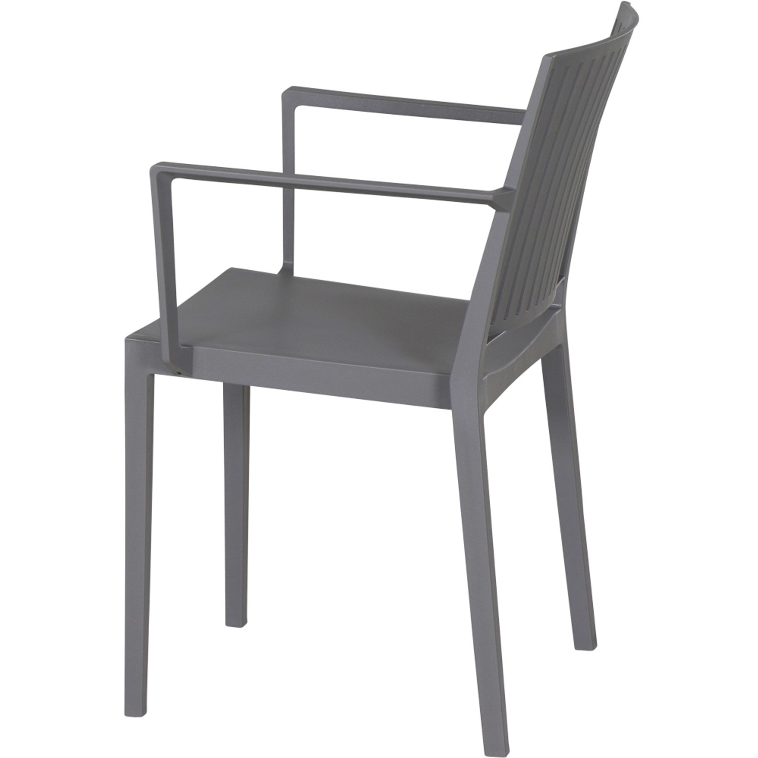 Grauer Siena Garden Stapelsessel Lane, 56x57x80 cm, ideal für Garten und Terrasse.