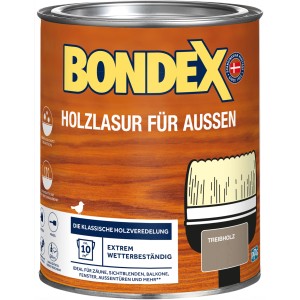 Bondex Holzlasur Treibholz 750ml für Außen, Holzschutz für Zäune, Fenster und mehr.