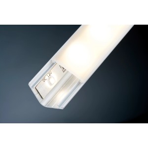 Paulmann Delta Profil mit Diffusor, 2 m, für LED-Streifen. Aluminiumprofil mit satinierter Abdeckung.