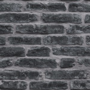 Superfresco Easy Vliestapete Industry Noir Black mit Steinwand-Optik.