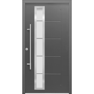 Sicherheits-Haustür ThermoSpace Prime Paris RC2 Anthr. 100 x 210 cm Anschlag L