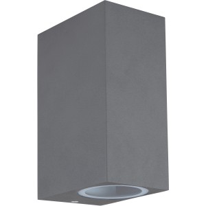 Eckige, anthrazitfarbene Globo Außenleuchte Veronika, 6,8x15cm, für Wandmontage.