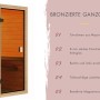 Detailaufnahme: Bronzefarbene Glastür mit Holzrahmen für Karibu Saunahaus Magnus 3.