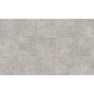 Grauer Andiamo PVC-Bodenbelag in Fliesenoptik Stellar 591, 400 cm breit.
