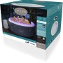 Verpackung Bestway Lay-Z-Spa Bali AirJet, aufblasbarer Whirlpool mit LED-Beleuchtung für 4 Personen.