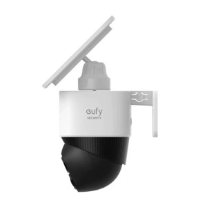 Eufy S340 Solar-Überwachungskamera mit 360° Ansicht und Solarpanel.