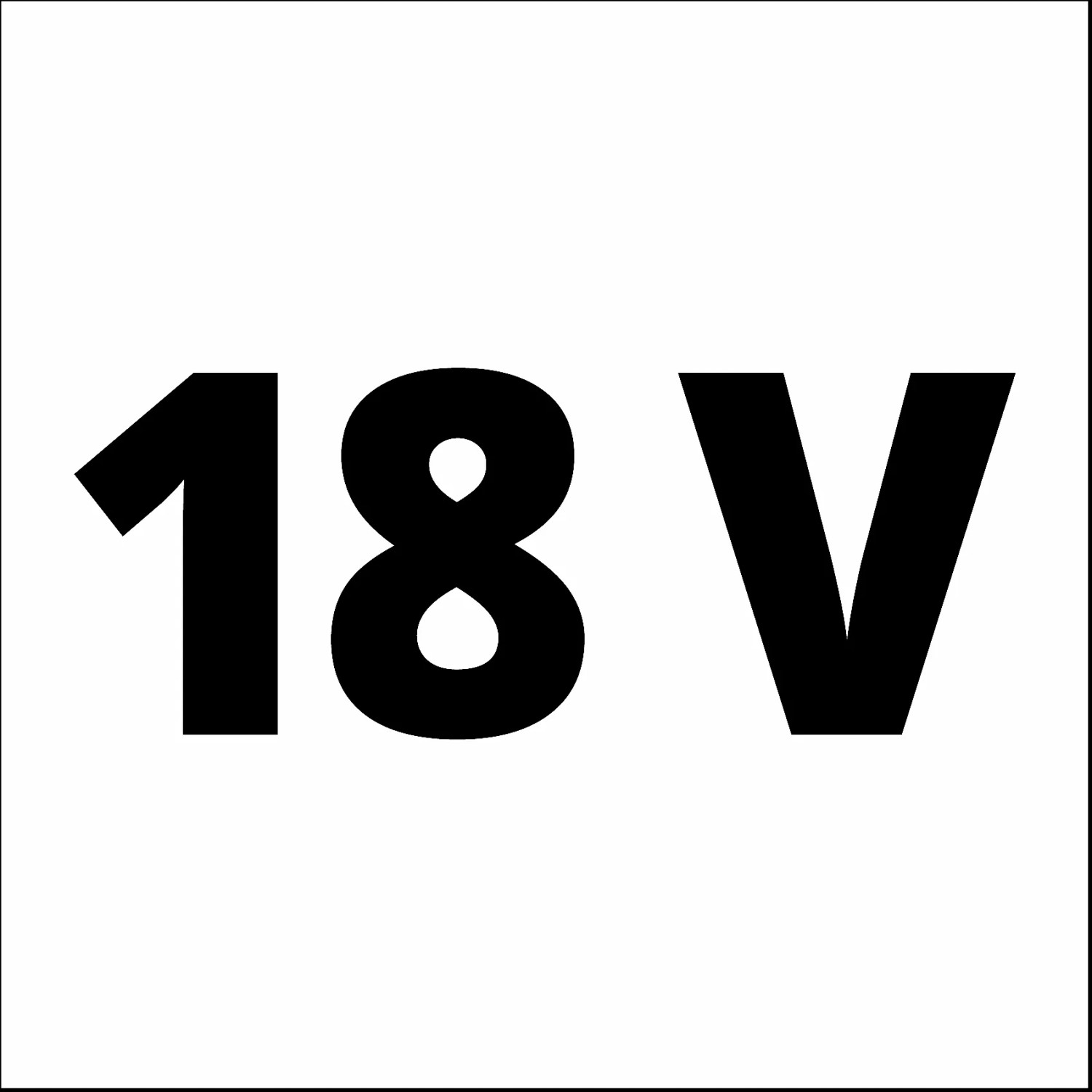 Symbol: 18V Kennzeichnung für Einhell Akku-Oberfräse TP-RO 18 Li BL