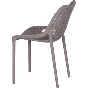 Siena Garden Stapelsessel District, taupe, Kunststoff, Gartenstuhl für Terrasse & Balkon.