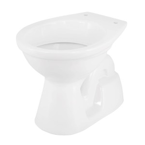 Weißes Sanitop-Wingenroth Stand-WC, Tiefspüler mit senkrechtem Abgang.