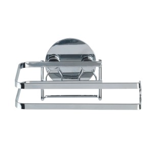 Wenko Turbo-Loc Toilettenpapierhalter aus Edelstahl, zur Wandmontage ohne Bohren.