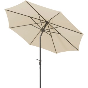 Schneider Marktschirm Harlem, Ø 270 cm, natur, mit Knickfunktion.