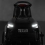 Frontansicht des Texas Benzin-Rasentraktor Premium TTS98H mit LED-Scheinwerfern.