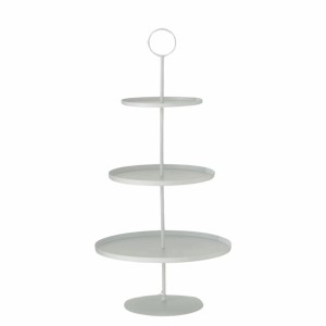 Boltze Deko-Etagere Samona Ø 30 cm x 60 cm Weiß