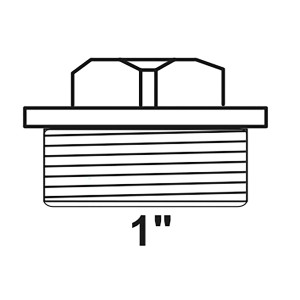 Kirchhoff Stopfen, 33,3 mm (1 AG), verzinkt, für Temperguss-Fittings.