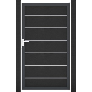 GroJaSolid Grande Premium Tor Anthrazitgrau 100x180 cm Rahmen DB703