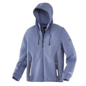 Marineblaue Uncle Sam Scuba-Jacke Gr. M mit Kapuze und reflektierenden Details für Arbeitskleidung.