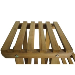 Detailaufnahme eines braunen MCW Pflanzregals L71 aus Holz, Teil der Kategorie Regale.