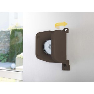 Brauner Schellenberg Aufschraubwickler Mini, aufklappbar, 155 mm Lochabstand, für Rollladen