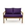 Violettes Setgarden Bankkissen-Set für 2-Sitzer Gartenbank, bestehend aus Sitz- und Rückenkissen.