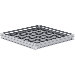 ACO Schachtabdeckung FI 2.0 Flex B125 aus Aluminium, 750x600 mm, für Drainage und Grundwasserschutz.