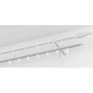 Gardinia Endstück Chicago Spitze, 2er-Pack, weiß, für Stilgarnituren mit Ø 20 mm.