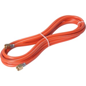 Rothenberger Propangasschlauchleitung, 5m, orange, mit Anschlüssen. Zubehör für Lötgeräte.