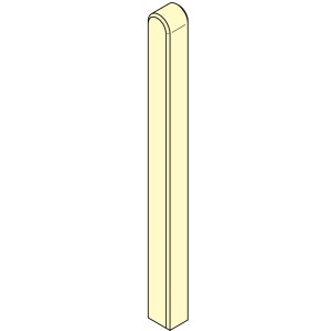 Zaunpfosten Rundkopf Douglasie Natur 9 cm x 9 cm x 190 cm